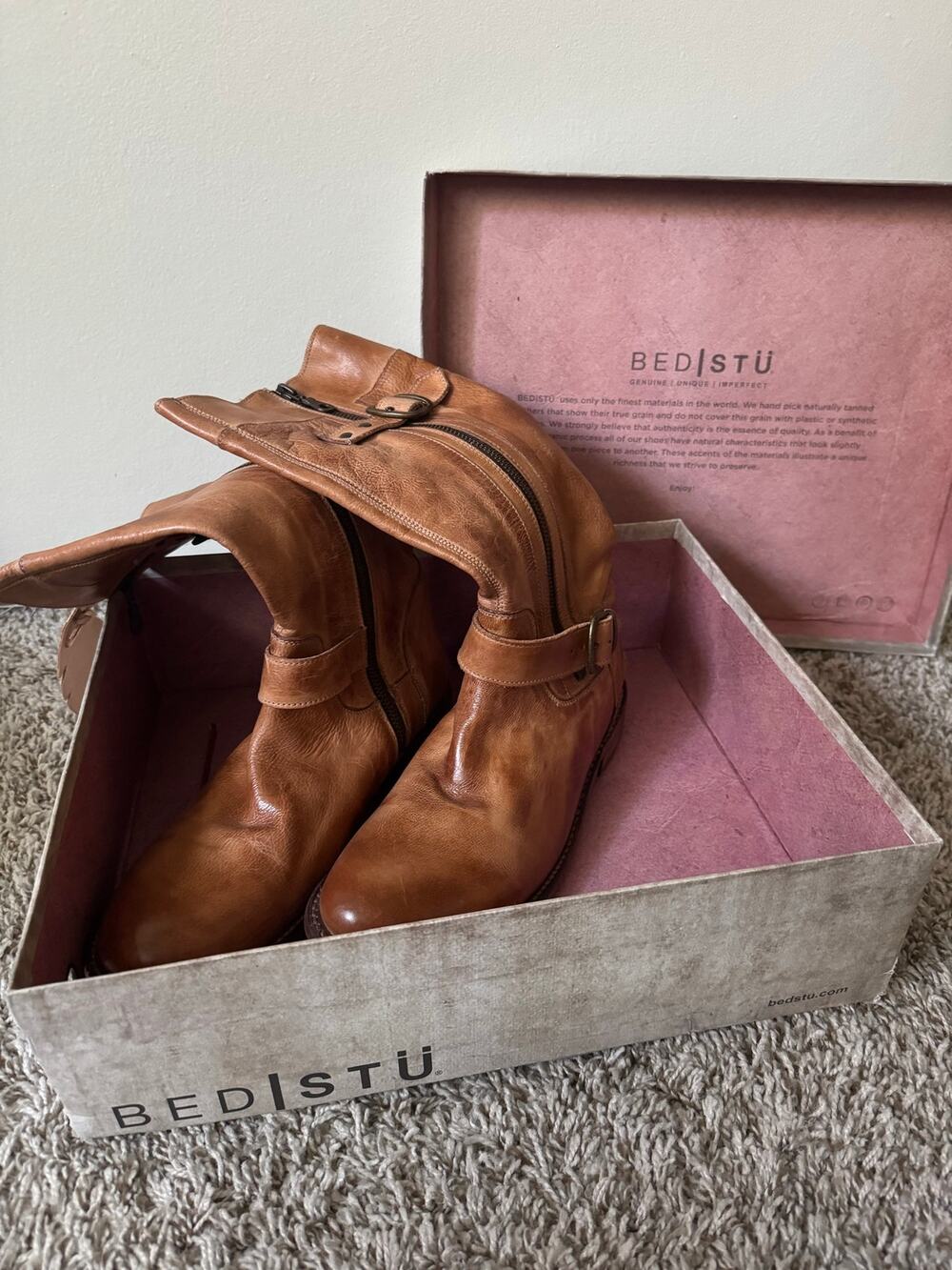 NEW Bed Stu 10 Gogo Leather Brown Boots